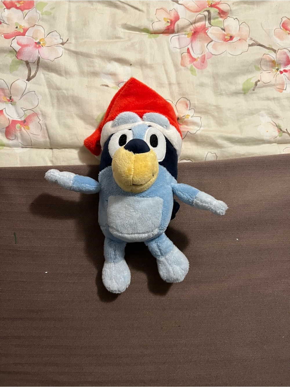 Bluey Blue Dog Plush Santa Hat Christmas